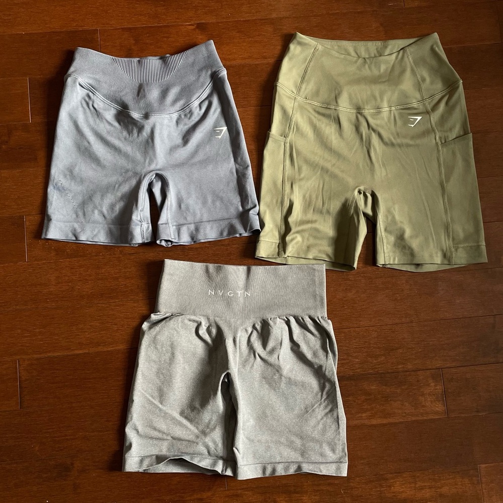 Gym athletic shorts bundle! (Gymshark + NVGTN) 🩷